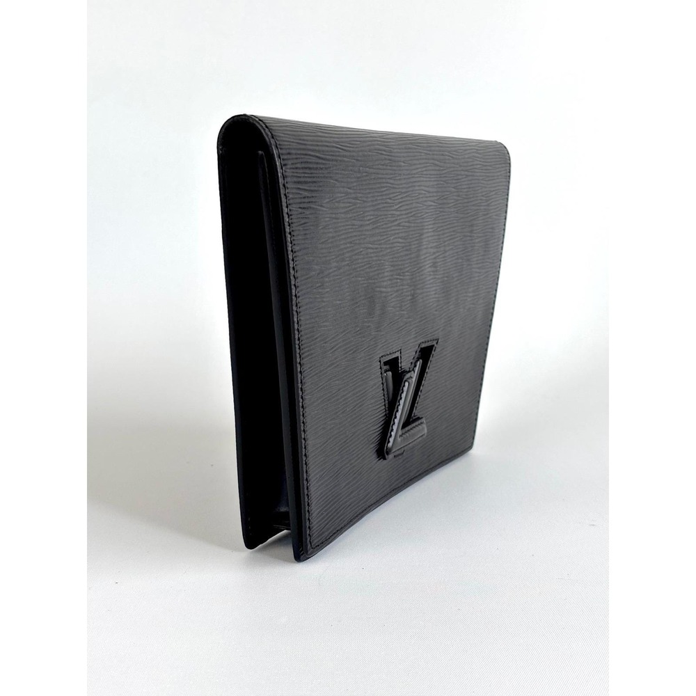 Louis Vuitton Vintage Trapeze Clutch Epi Black Leather M10934 1988 Evening Bag - Picture 3 of 11